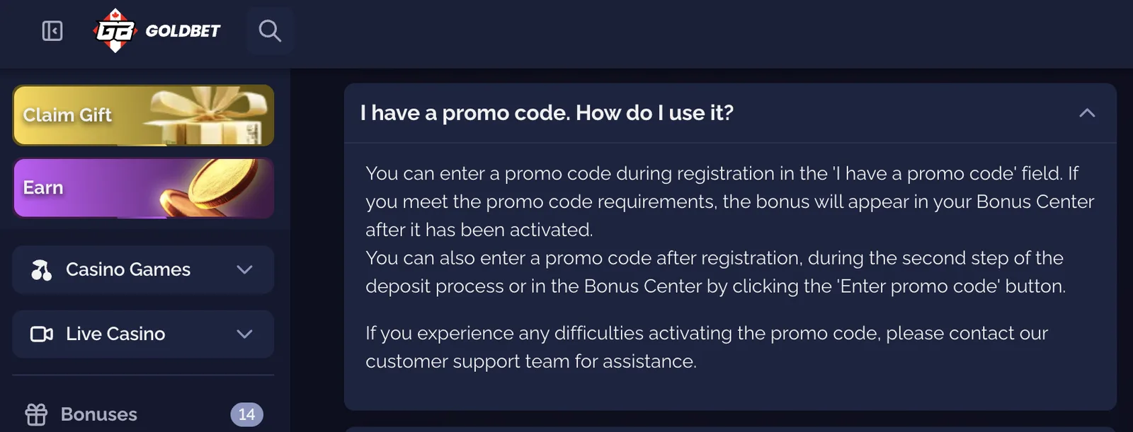 Current Goldbet.io no deposit bonus codes September 2026