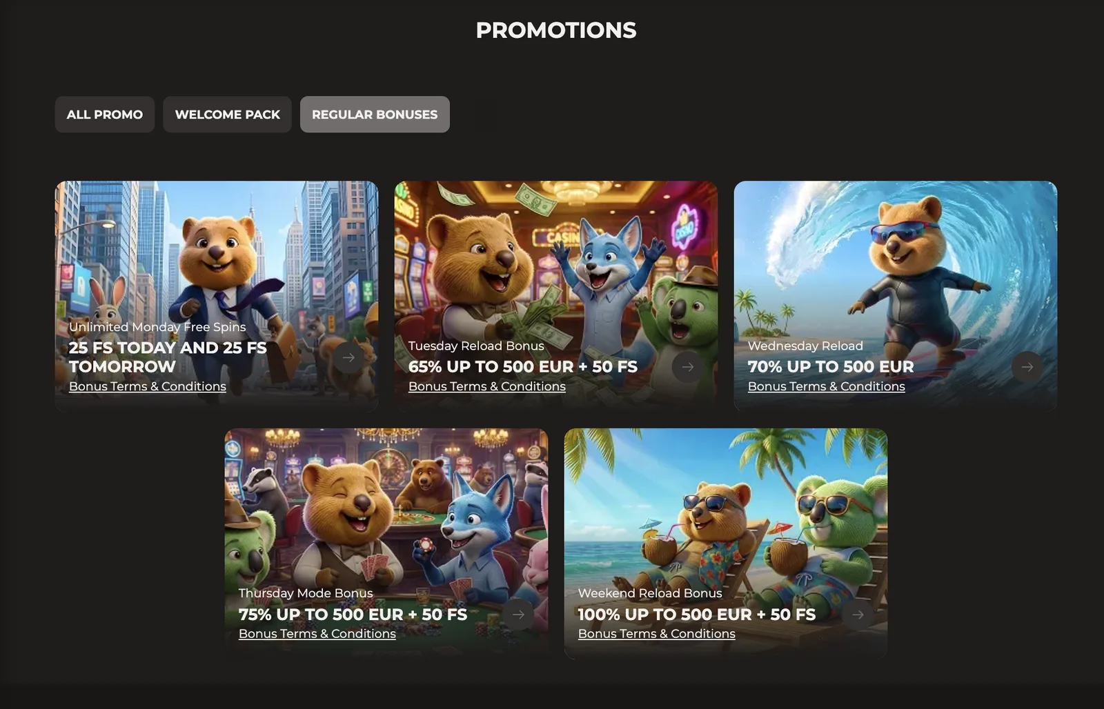 Oliver Casino Highroller bonus code GRANDMASTER with 150 free spins