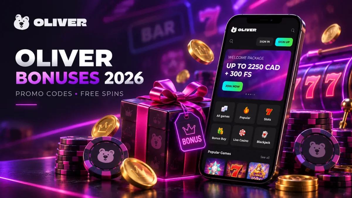 Oliver Casino Bonuses 2026 – Current Promo Codes, Free Spins and Terms